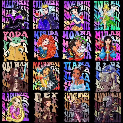 55 Cartoon Wave Pop culture Designs Bundle PNG