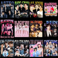 Load image into Gallery viewer, 55 KPOP Music Tribute Streetwear Bootleg Designs Bundle PNG
