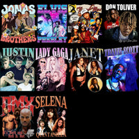 Load image into Gallery viewer, 55 Music Stars Bootleg Artists Mixed Designs Bundle PNG
