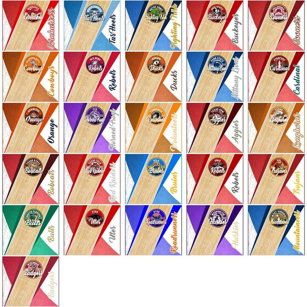 55 NCAA College Sports BB Court Wrap Tumbler Wrap Bundle JPG