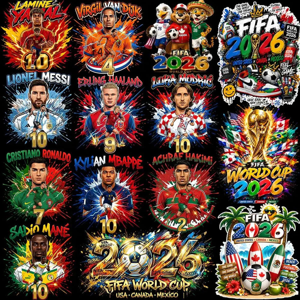 55 Soccer Players World Cup 2026 Teams Football Designs Bundle PNG
