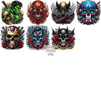 Load image into Gallery viewer, 55 Super Heroes Skull Style Movies Designs Bundle Png
