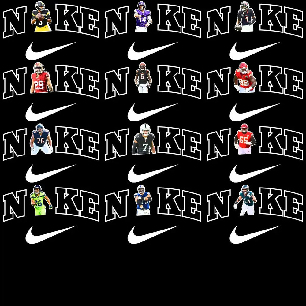 55 Swoosh Players Football Teams Designs Bundle PNG