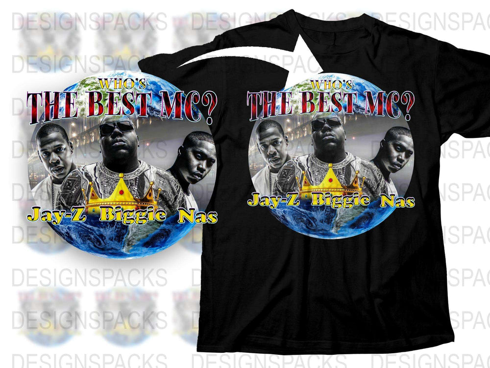Hip Hop Legends T-Shirt, Jay-Z, Biggie, Nas Graphic Tee, Urban Music Apparel