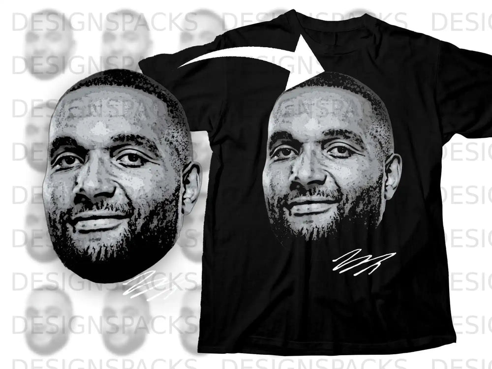 Custom Face Graphic T-Shirt with Signature Design