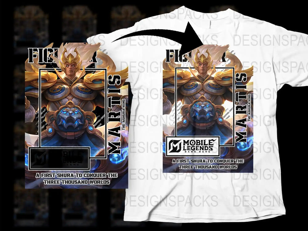 Mobile Legends Graphic T-Shirt, Epic Hero Print, Unisex Gamer Tee, Vibrant eSports Apparel