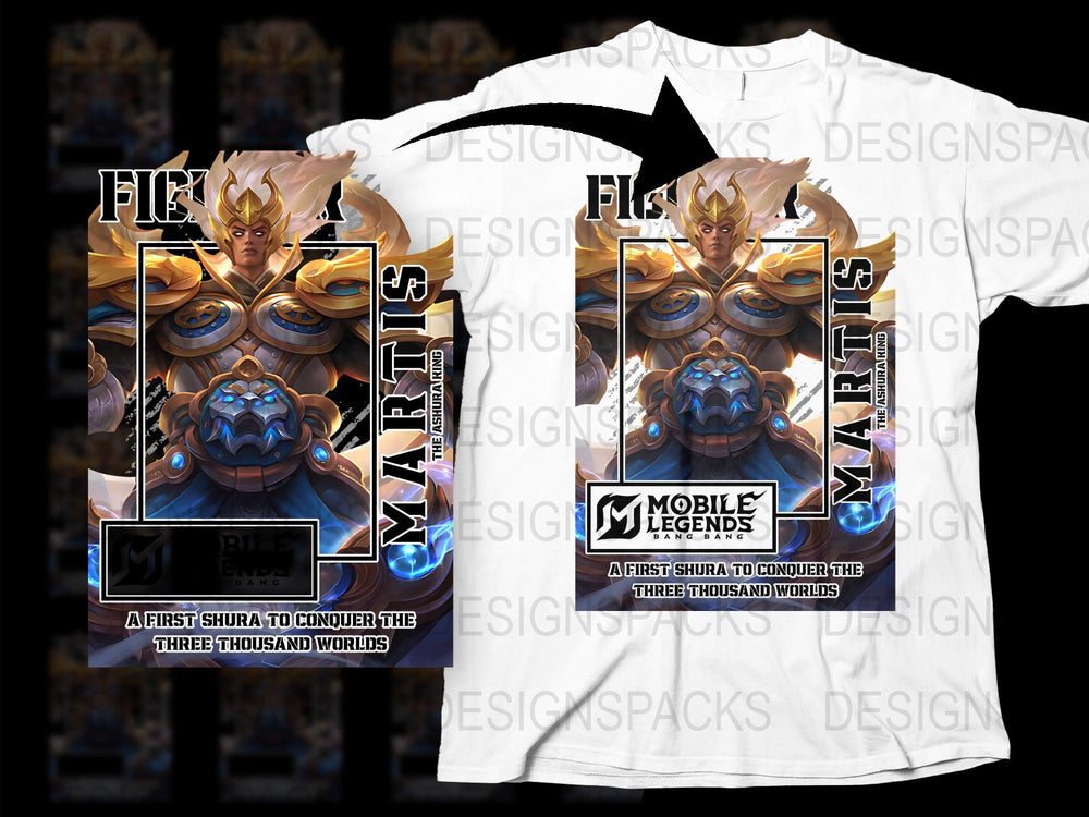 Mobile Legends Graphic T-Shirt, Epic Hero Print, Unisex Gamer Tee, Vibrant eSports Apparel