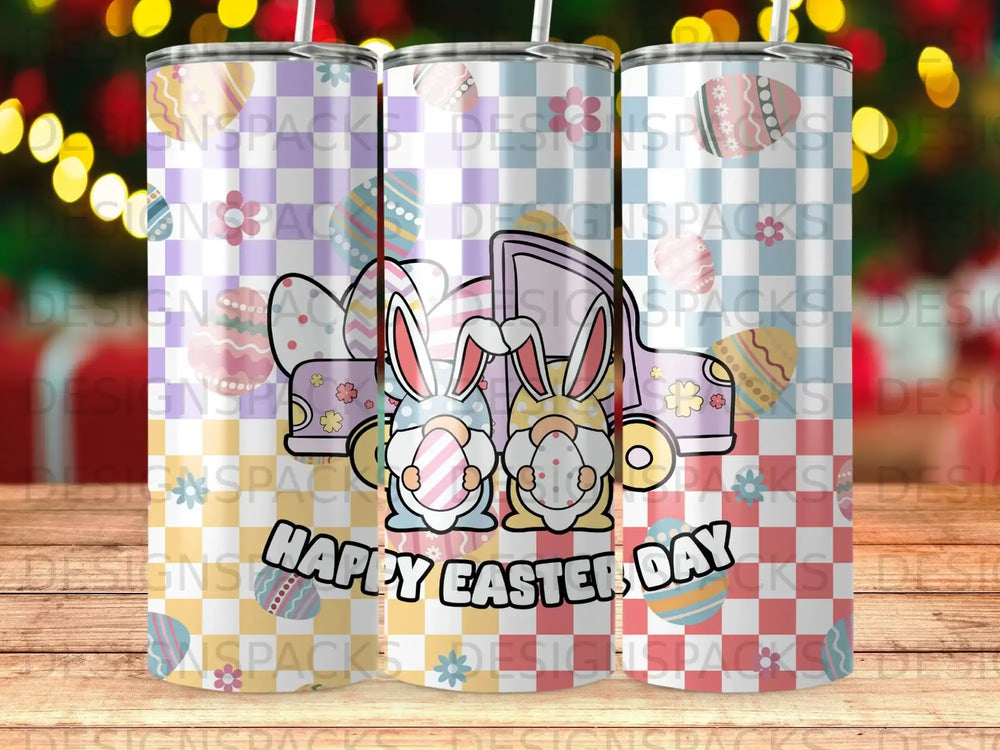 Happy Easter Day Gnomes Bunny Eggs Gingham Pattern product type