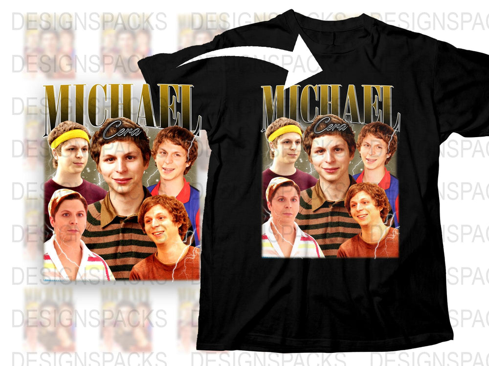 Vintage Michael Cera Photo Collage T-Shirt, Retro Actor Print Tee, Unisex Fashion Top