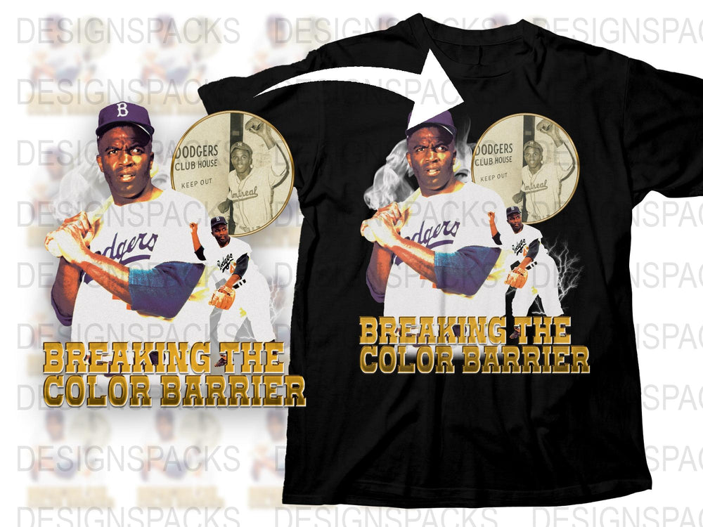 Breaking the Color Barrier T-Shirt, Vintage Baseball Legend Tee, Dodgers Inspired, Unisex Clothing