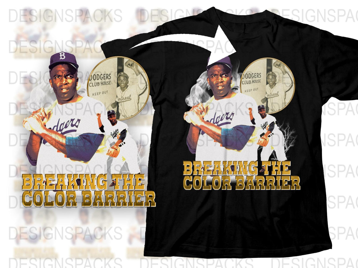 Breaking the Color Barrier T-Shirt, Vintage Baseball Legend Tee, Dodgers Inspired, Unisex Clothing