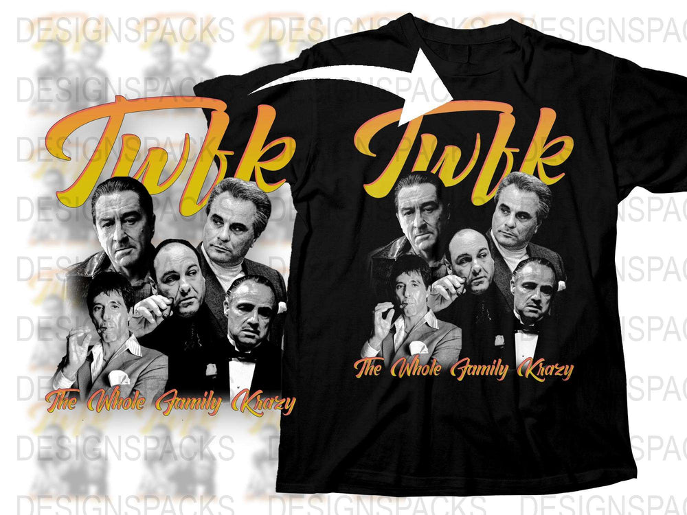 The Whole Family Crazy T-Shirt, Classic Movie Inspired, Funny Quote, Unisex Black Tee