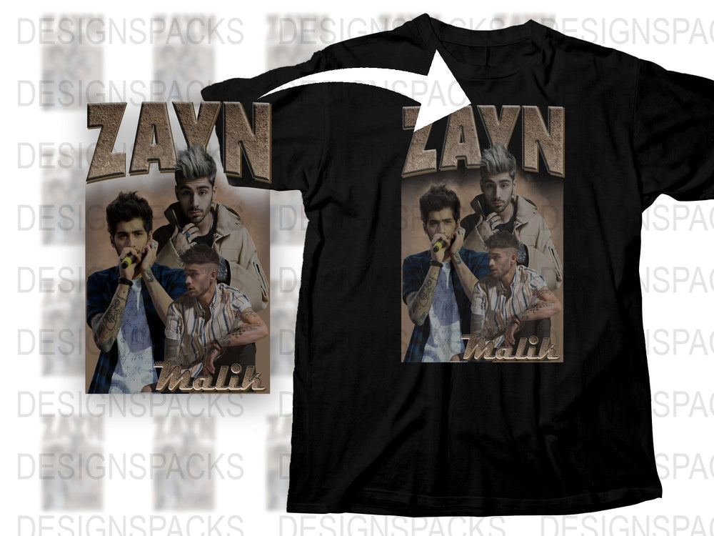 Zayn Malik Fan T-Shirt, Pop Music Artist Graphic Tee, Black Concert Merchandise, Unisex Fashion Top