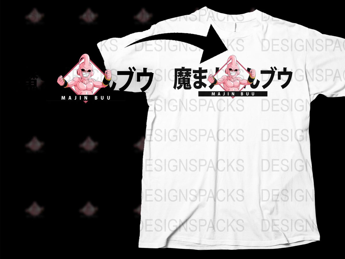 Majin Buu T-Shirt, Dragon Ball Z Inspired Anime Graphic Tee, Unisex Cotton Shirt, Fan Art Apparel, Gift for DBZ Fans