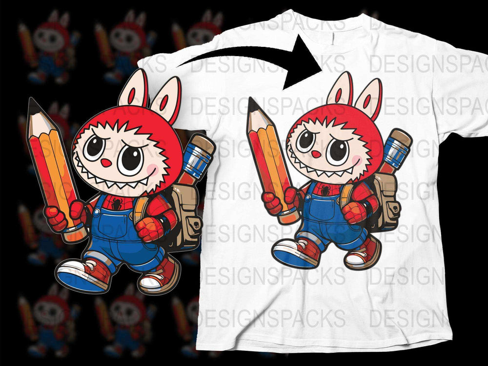 Anime Inspired T-Shirt with Cartoon Warrior Character, Colorful Boys Graphic Tee, Unique Kids Streetwear Fashion