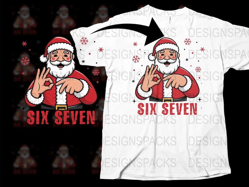 Festive Santa Claus T-Shirt, Holiday Graphic Tee, Christmas Santa Design, Unisex Adult Clothing