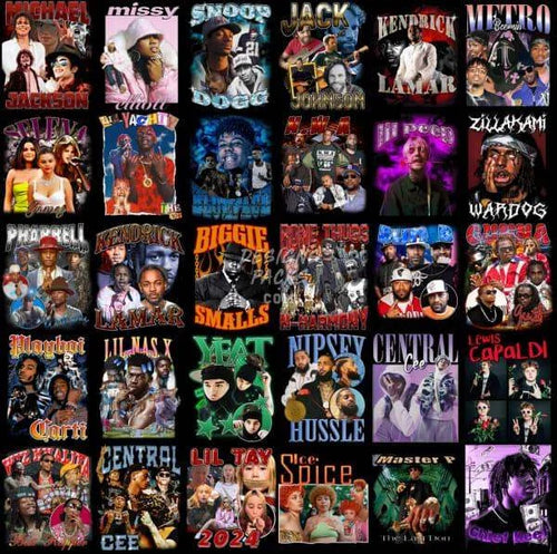 56 Music Mix V1 Designs Bundle PNG