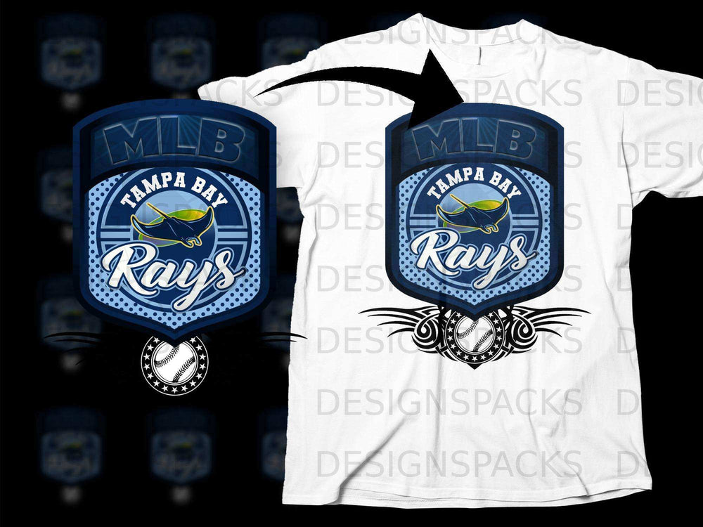 MLB Tampa Bay Rays Graphic Design T-shirt