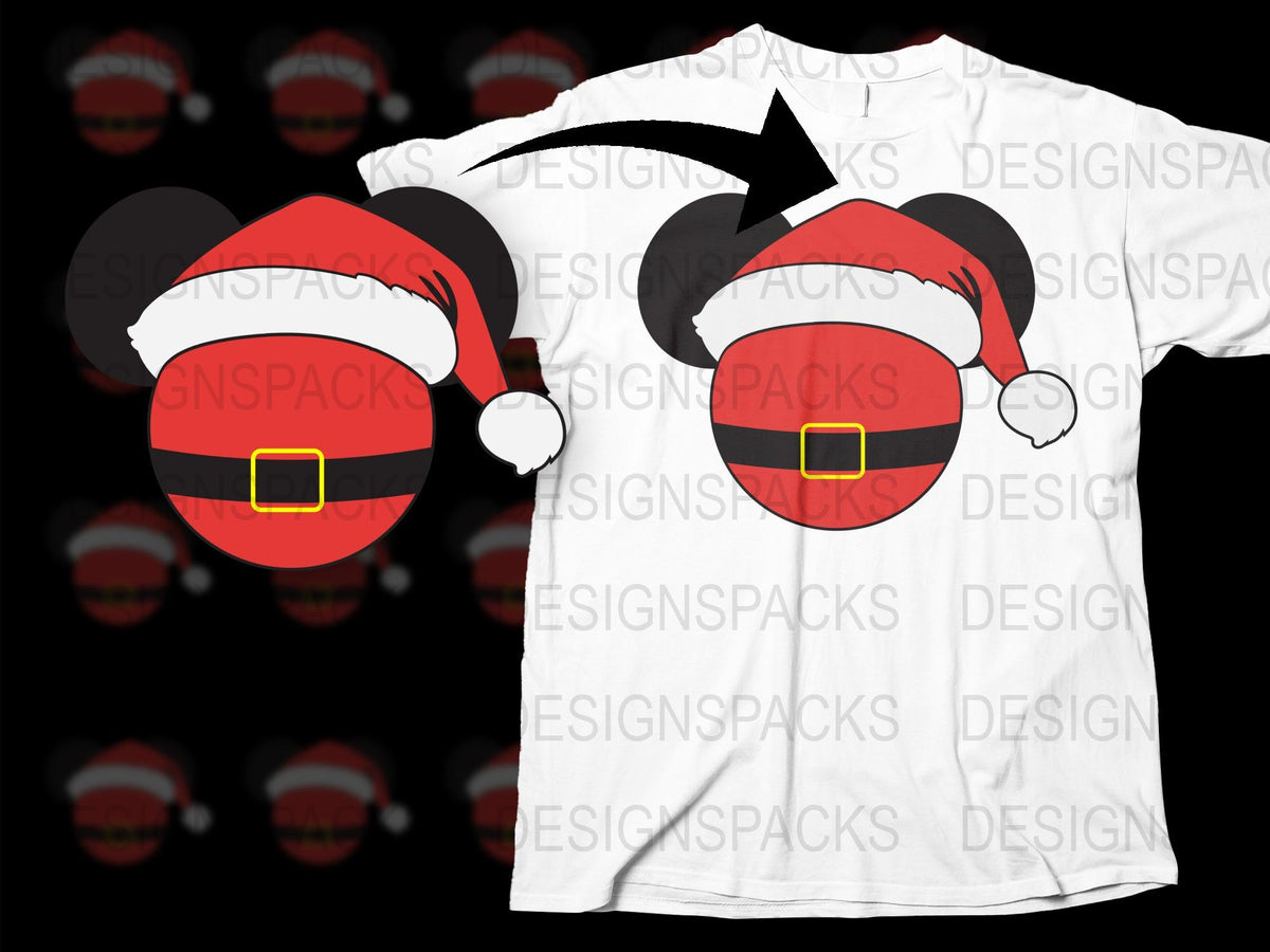 Santa Belt Christmas T-Shirt, Festive Holiday Apparel, Funny Santa Claus Costume Tee, Unisex Xmas Shirt