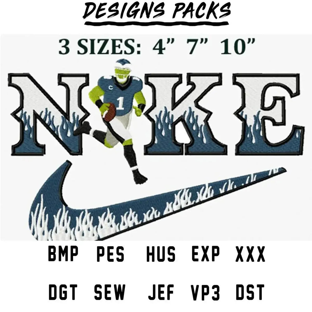 Football Player Sport Embroidery Design
