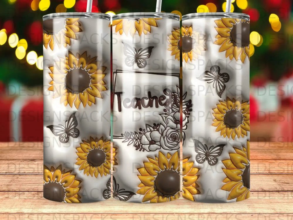 Sunflowers Butterflies Teacher Frame Floral Product Type