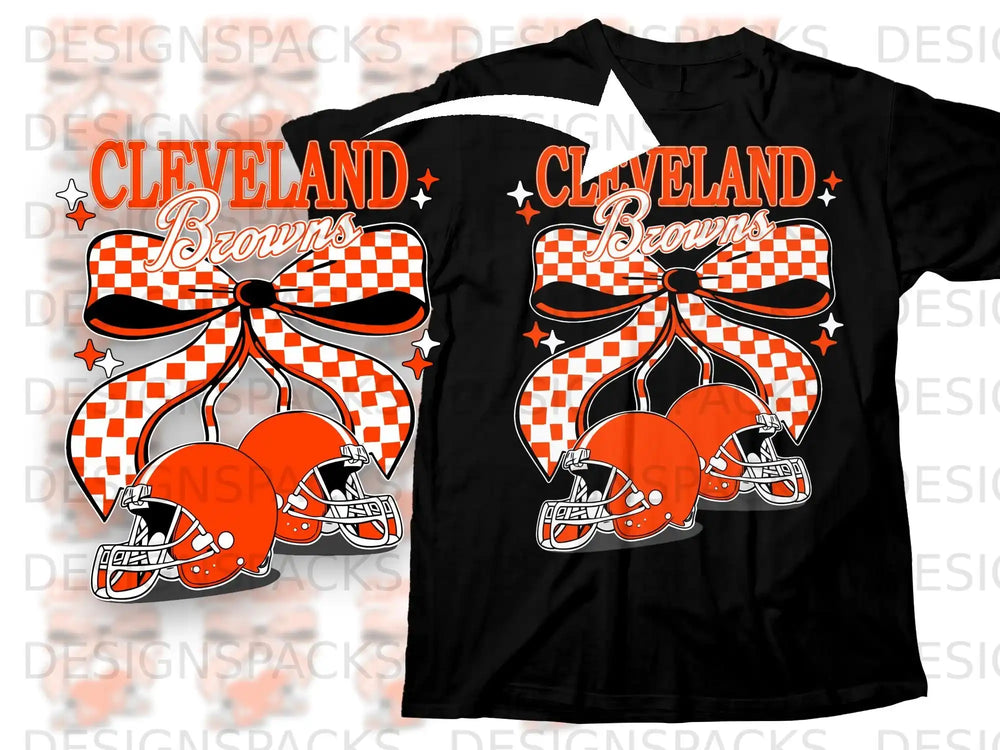 Cleveland Browns Checkered Bow Football Shirt