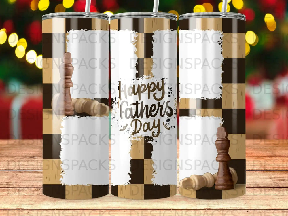 Happy Fathers Day Brown Plaid Chess King Pawn product type