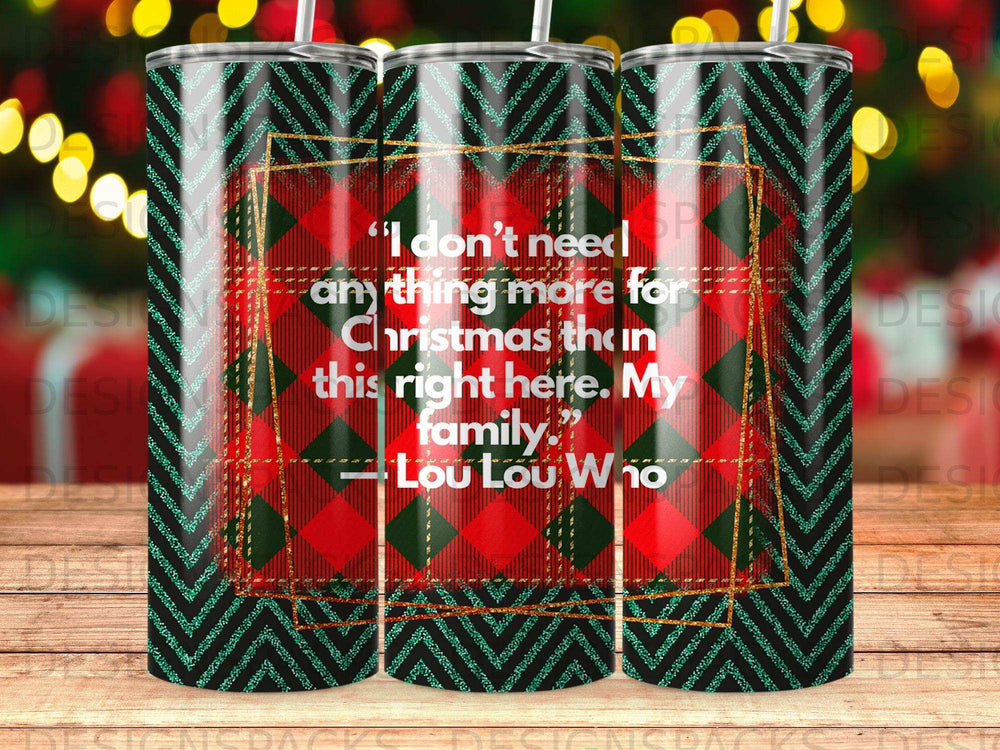 Christmas Plaid Chevron Family Quote Lou Who product type