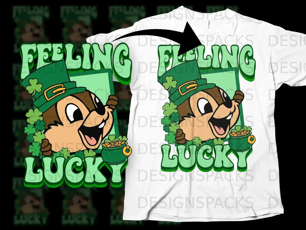 Feeling Lucky Leprechaun Chipmunk Shamrocks product type