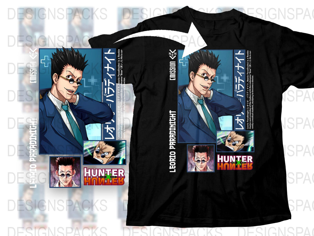 Hunter x Hunter Leorio T-Shirt, Anime Graphic Tee, Unisex Manga Shirt, Gift for Anime Fans