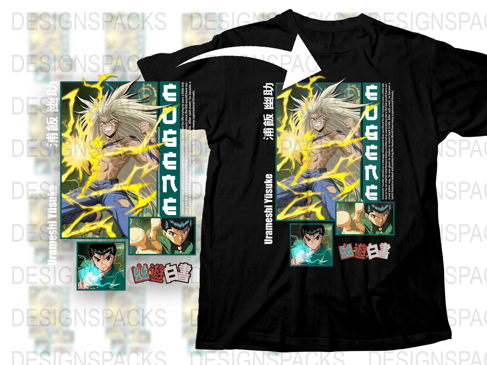 Anime Graphic T-Shirt, Cool Manga Character Print, Unisex Cotton Tee, Casual Wear, Vibrant Colors, Collector's Item, Gift Idea