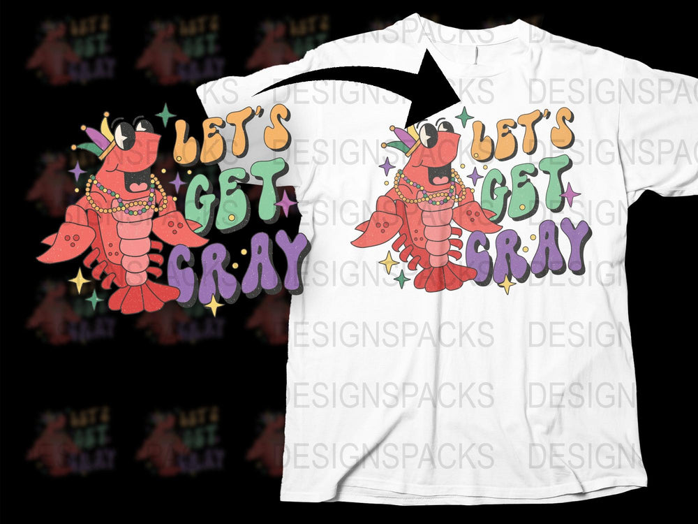 Let's Get Cray Lobster T-Shirt, Funny Seafood Tee, Bright Colorful Graphic Shirt, Unisex Summer Casual Wear