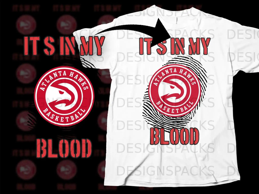 Atlanta Hawks It's In My Blood Basketball T-shirt