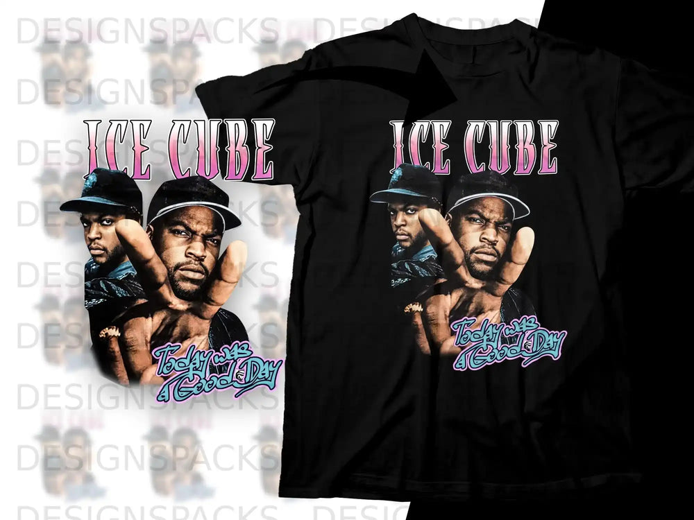 Ice Cube graphic t-shirt with "Today Was a Good Day" text.