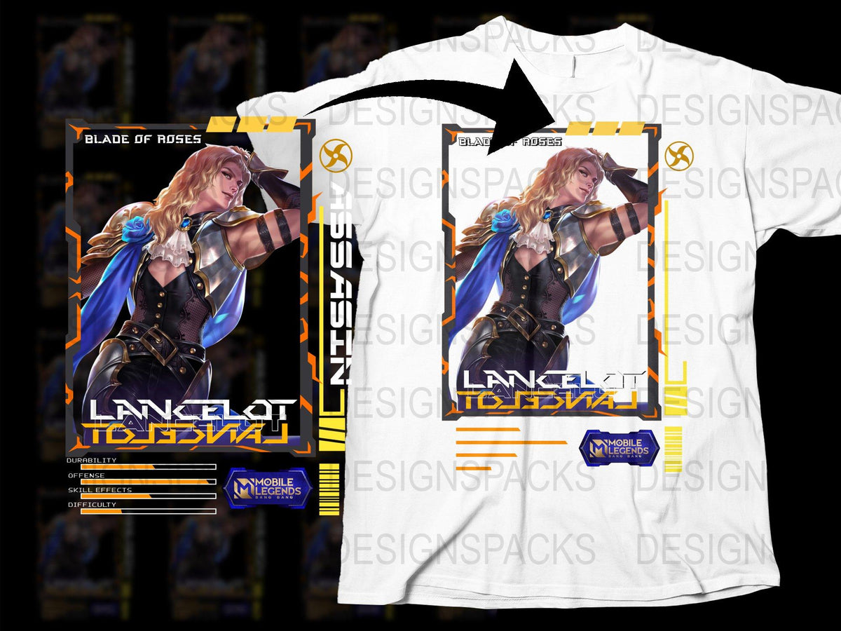 Mobile Legends Lancelot T-Shirt, Blade of Roses Graphic Tee, Gamer Fashion, Unisex Apparel
