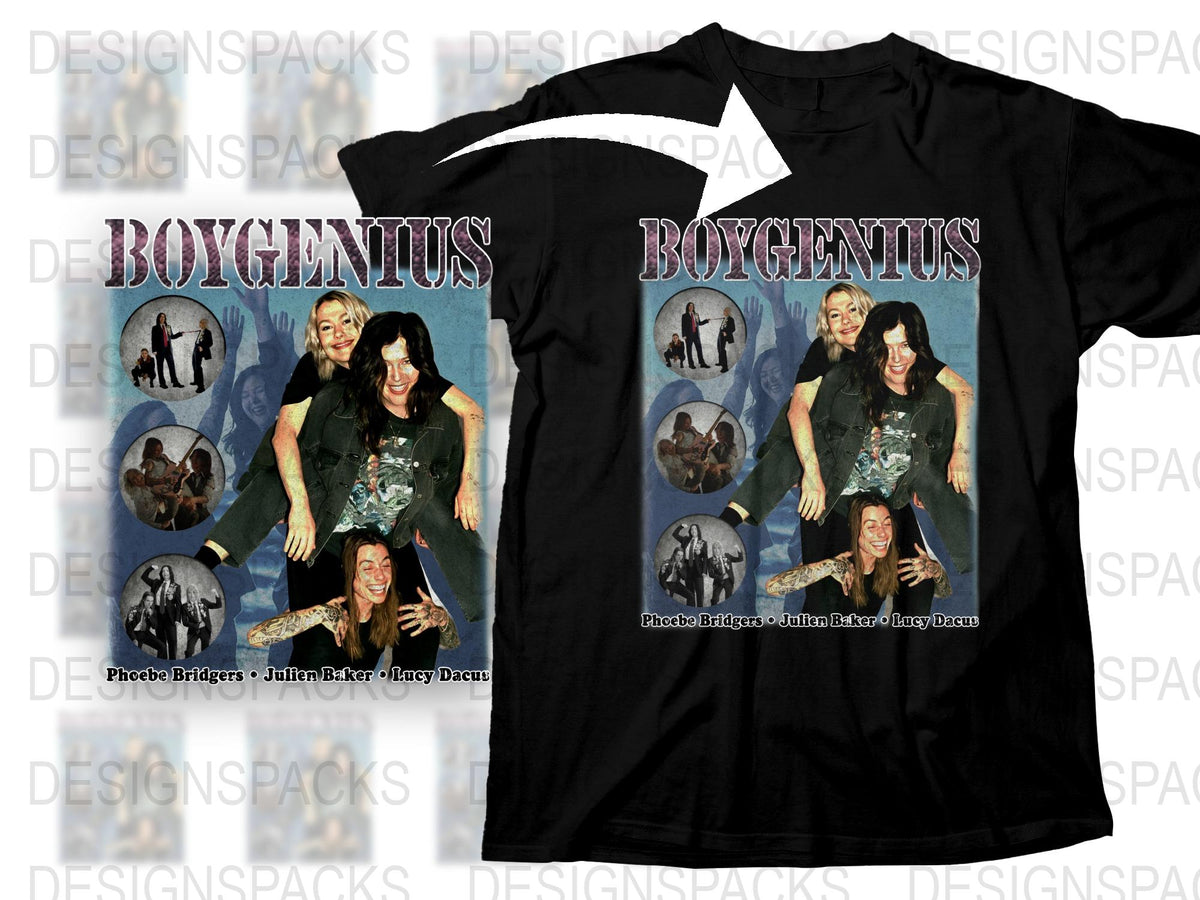 Vintage Boygenius Band T-Shirt, Phoebe Bridgers Julien Baker Lucy Dacus, Retro Music Tee, Collector's Gift