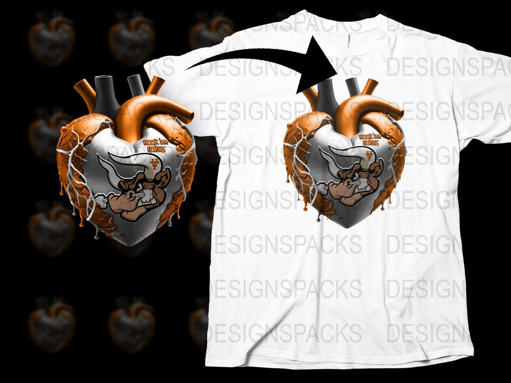 Unique Steampunk Heart T-Shirt, Mechanical Heart Design, Vintage Style Tee, Cool Graphic Shirt for Men and Women