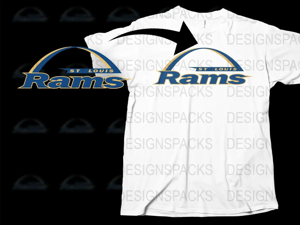 St Louis Rams Graphic T-Shirt, Vintage Sports Tee, Football Fan Gift, Casual White Shirt, Collectible Team Merchandise