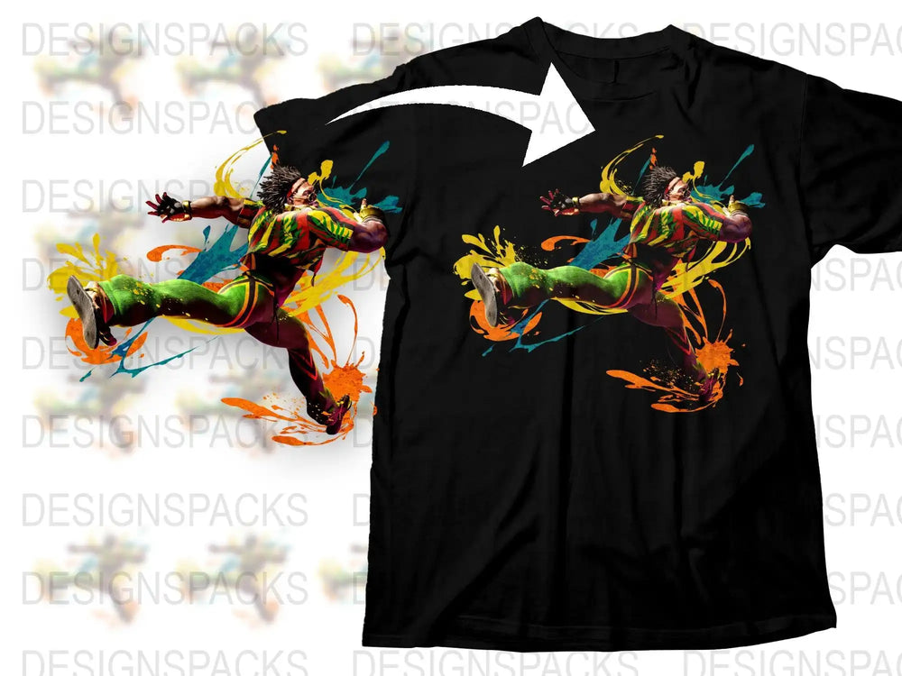 Colorful Abstract Dragon Design T-Shirt, Vibrant Artistic Graphic Tee, Unisex Fashion, Stylish Casual Wear