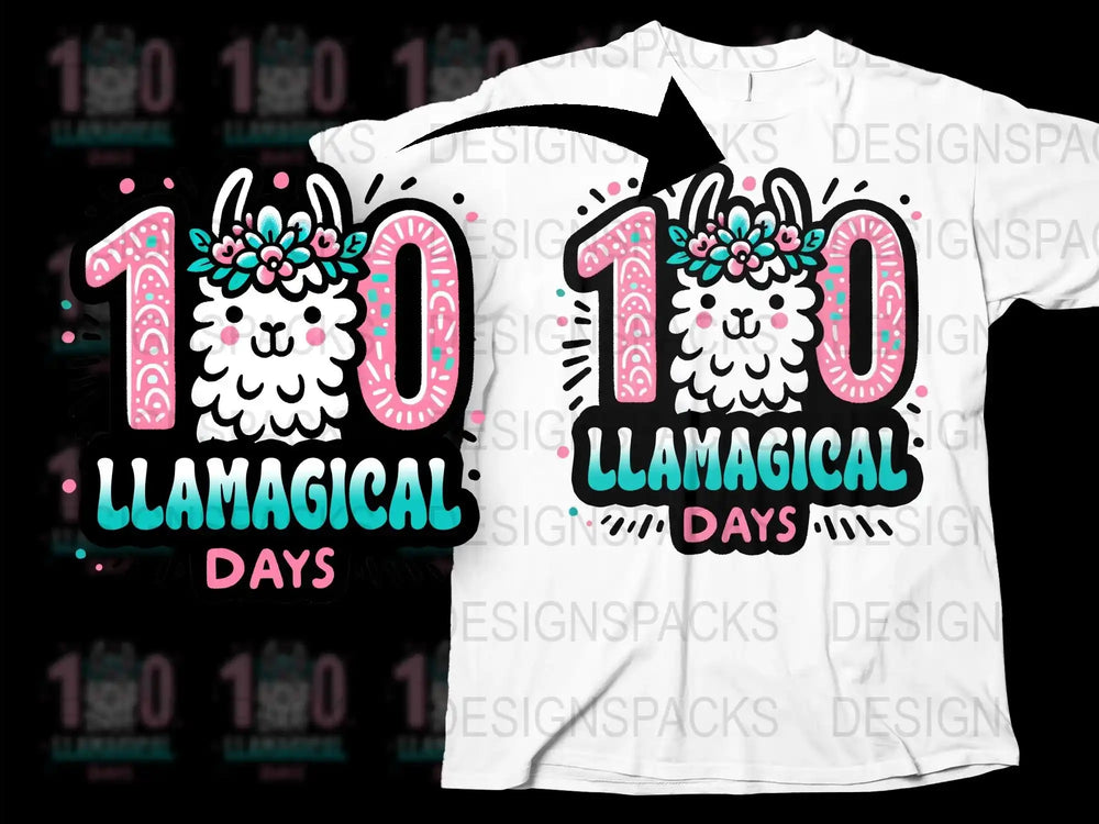 Llamagical Days T-Shirt, Funny Llama Graphic Tee, Cute Animal Print Shirt, Gift for Her, Unique Digital Design Top