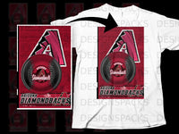 Load image into Gallery viewer, Arizona Diamondbacks Logo Baseball Design T-Shirt
