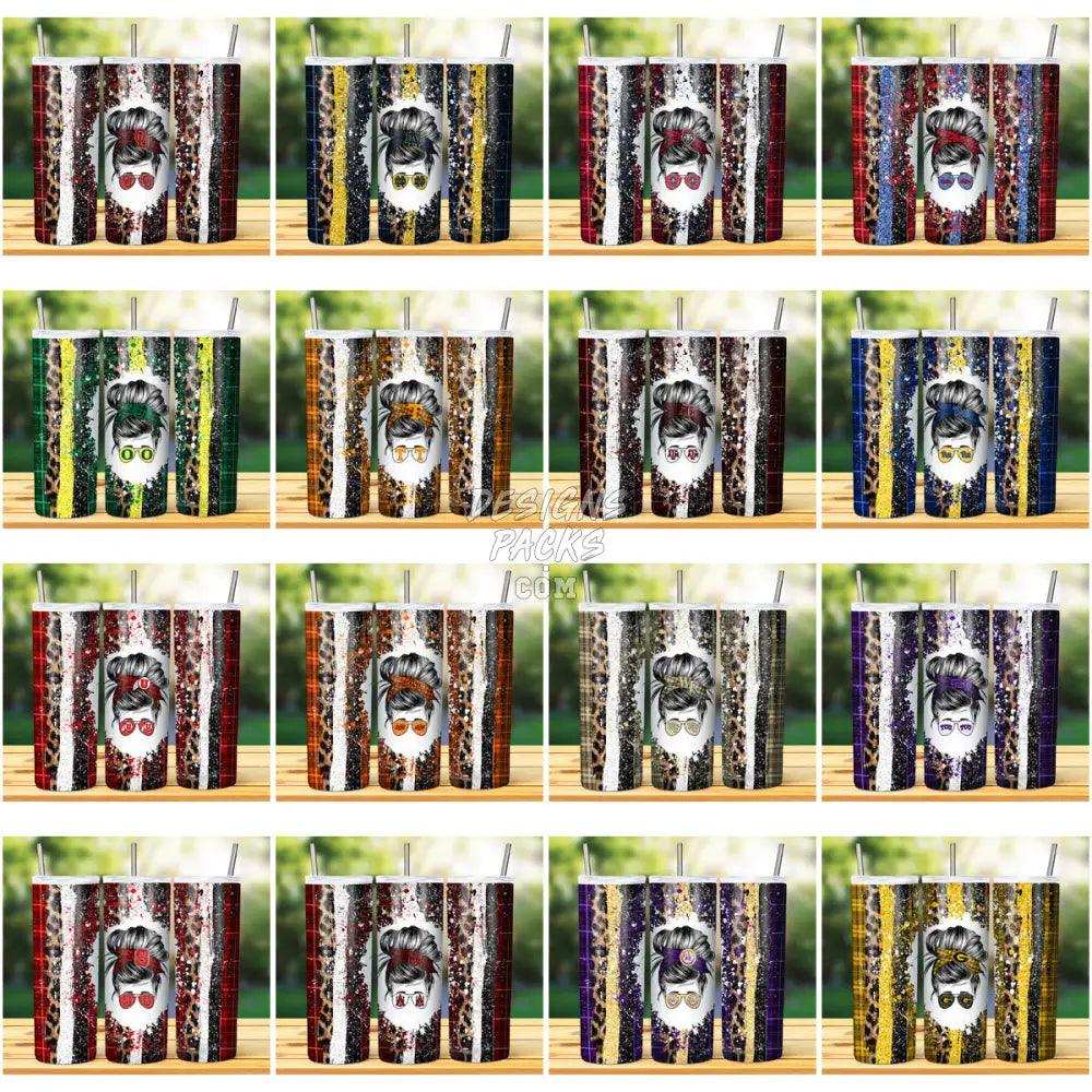 58 College Sport Teams Messy Bun Tumbler Wrap Bundle Jpg