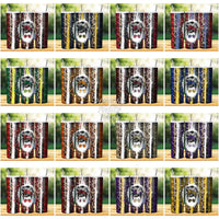 Load image into Gallery viewer, 58 College Sport Teams Messy Bun Tumbler Wrap Bundle Jpg

