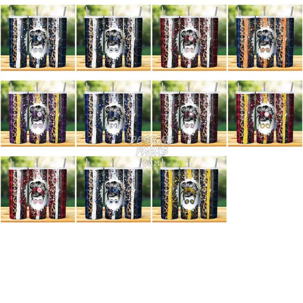 58 College Sport Teams Messy Bun Tumbler Wrap Bundle Jpg