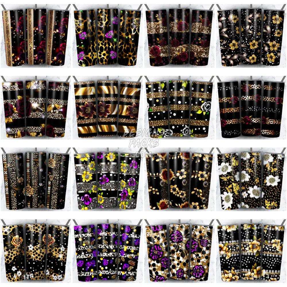 58 Leopard Glitter Tumbler Wrap Bundle Jpg