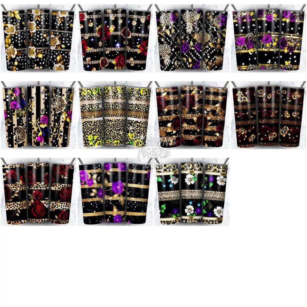 58 Leopard Glitter Tumbler Wrap Bundle Jpg