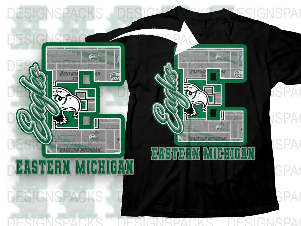 Eastern Michigan University T-Shirt, EMU Eagles Graphic Tee, Collegiate Apparel, Sports Fan Gift