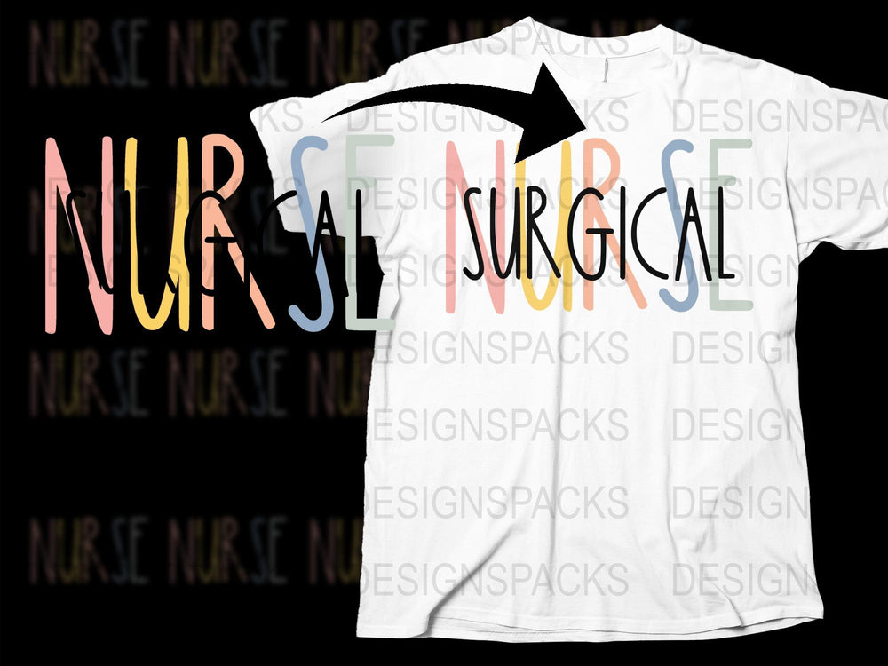 Nurse Surgical T-Shirt, Colorful Medical Profession Tee, Unisex Hospital Apparel, Gift for Nurses