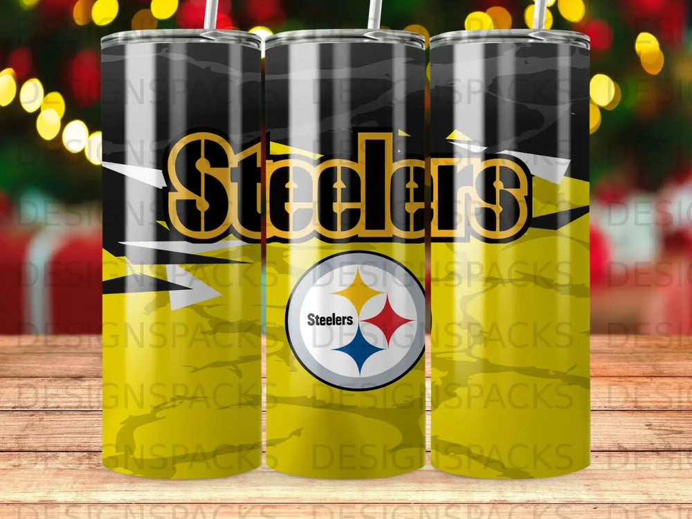 Steelers Logo Camouflage Black Yellow Tumbler product type
