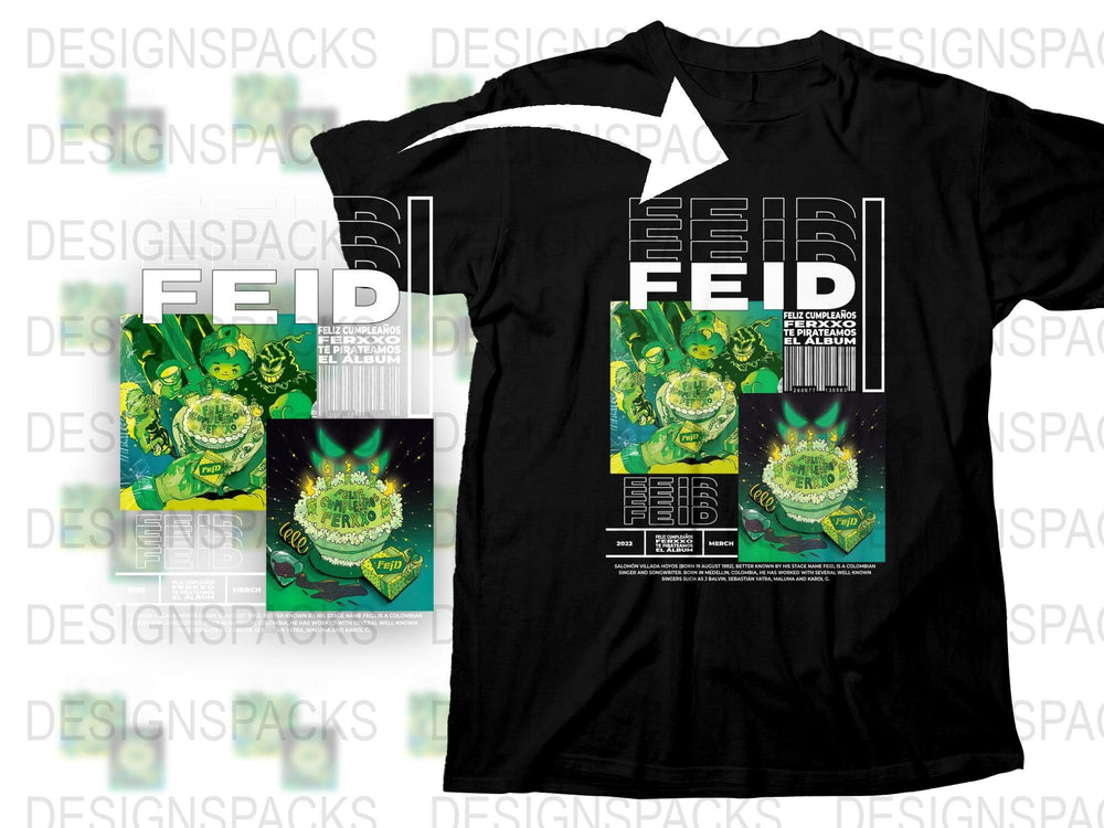 FEID Graphic T-Shirt, Vibrant Green Dragon Design, Unisex Streetwear, Trendy Urban Fashion, Soft Cotton Tee, Cool Dragon Graphic Tee